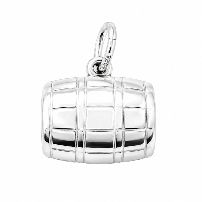 925 Sterling Silver Barrel Charm- CHARM00133