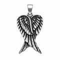 925 Sterling Silver Oxidized DC Crossed Angel Wings Pendant-SPP00113