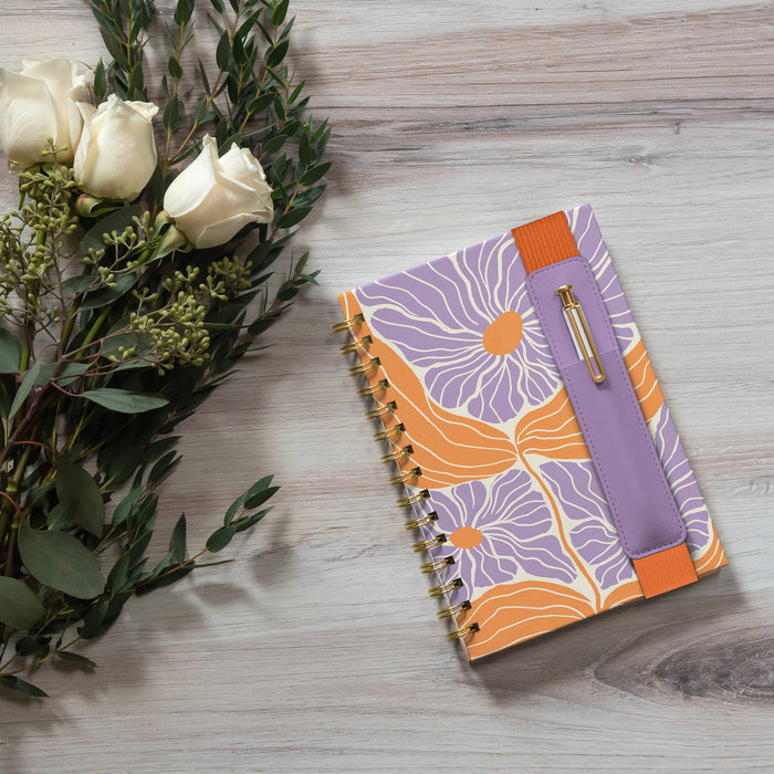 Abloom Oliver Notebook with Pen Pocket | Hardcover Journal | 160 Lined Pages