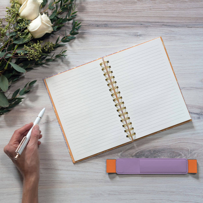 Abloom Oliver Notebook with Pen Pocket | Hardcover Journal | 160 Lined Pages
