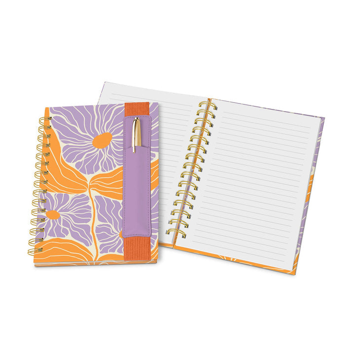 Abloom Oliver Notebook with Pen Pocket | Hardcover Journal | 160 Lined Pages