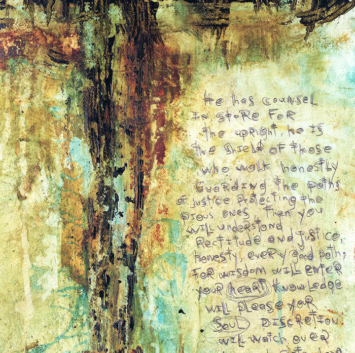 Cross Art Prints on Canvas. Raw and Organic abstract cross art prints embedded with scripture.