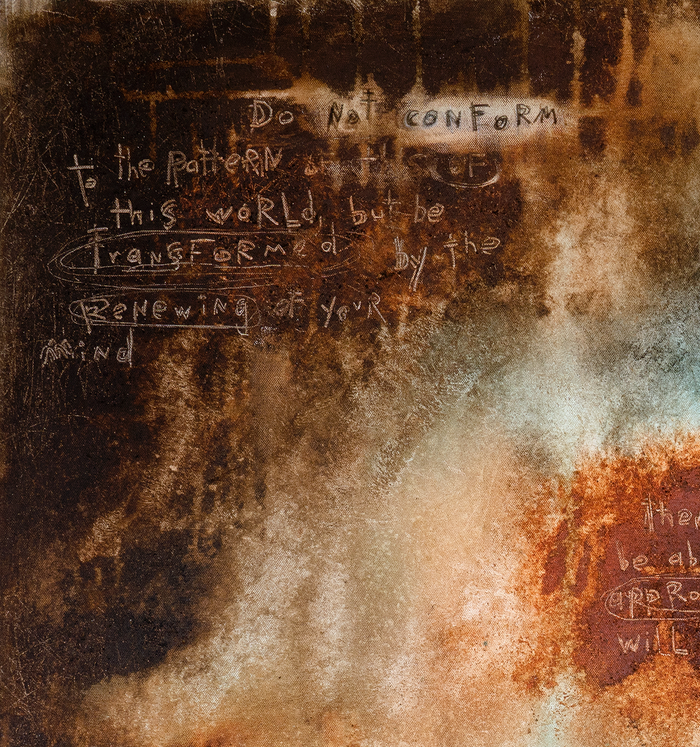 Abstract Scripture Art<br> Canvas Print<br>Romans 12:2