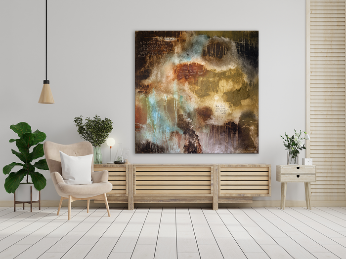 Abstract Scripture Art<br> Canvas Print<br>Romans 12:2