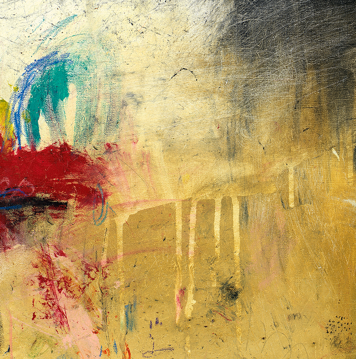 Large, colorful abstract art prints with scripture and bible verse embedded into the art.