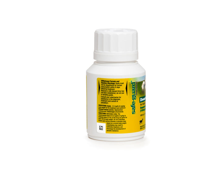Adult Cat Safe-guard Goat Wormer Fenbendazole 125ml