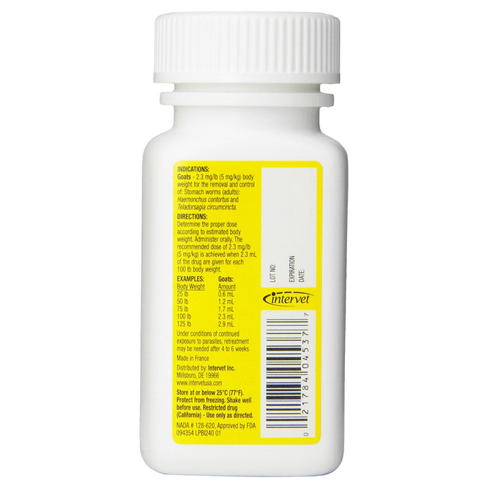 Adult Cat Safe-guard Goat Wormer Fenbendazole 125ml