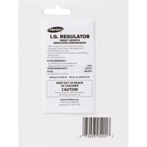 Adult Martin's Ig Insect Growth Regulator Flea Roach Control 1 Fl Oz.