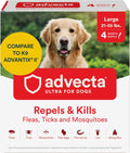 Advecta Ultra Flea Tick Large Dogs 4 Month Supply Waterproof Topical Fast Acting