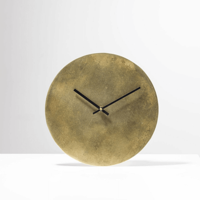 Aged Brass Minimalist Wall Clock