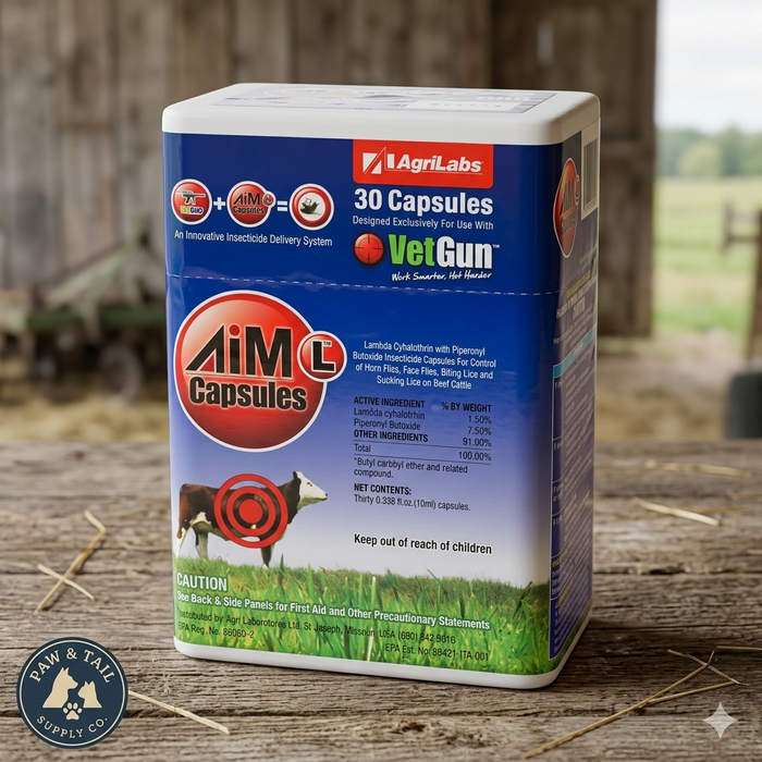 AgriLabs AiM-L VetCaps 30ct VetGun Capsules for Beef Cattle