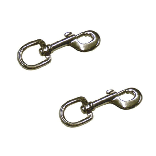 Aimee Imports Bolt Snap Clip Round Eye Nickel Heavy Duty Hook 3-1/2" 2PCK