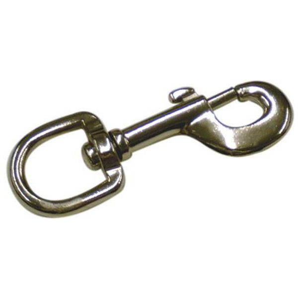 Aimee Imports Bolt Snap Clip Round Eye Nickel Heavy Duty Hook 3-1/2" 2PCK