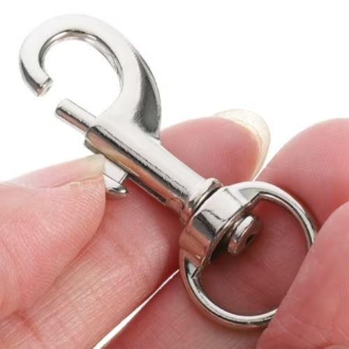 Aimee Imports Bolt Snap Clip Round Eye Nickel Heavy Duty Hook 3-1/2" 2PCK