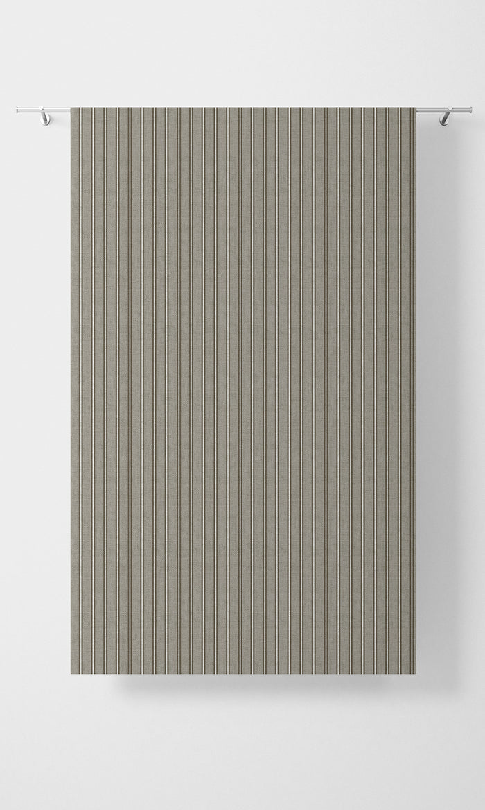 Modern Striped Pinch Pleat, Rod Pocket, Eyelet Curtains (Beige/ Brown)