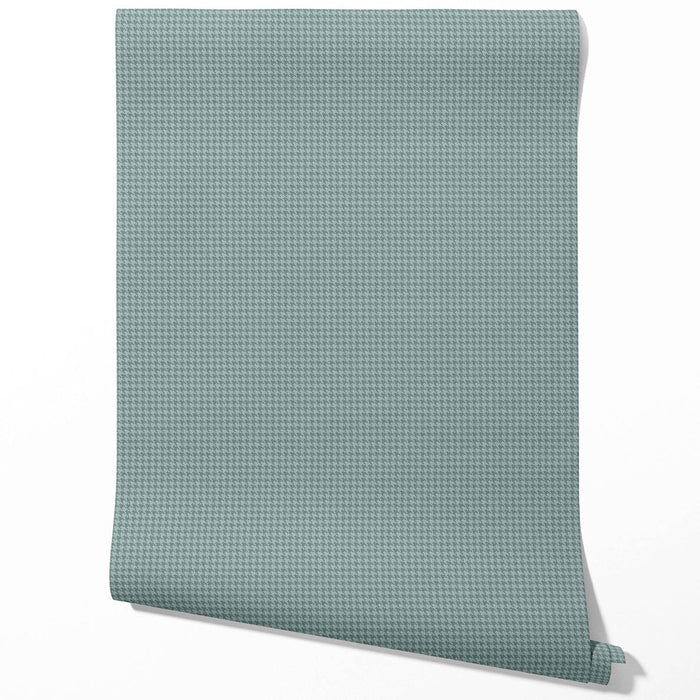 Plain/ Textured Houndstooth Bathroom Wallpaper (Soft Blue)
