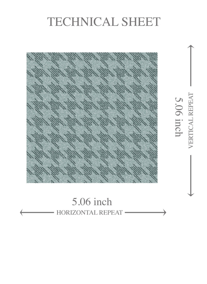 Plain/ Textured Houndstooth Kids Room Wallpaper (Soft Blue)
