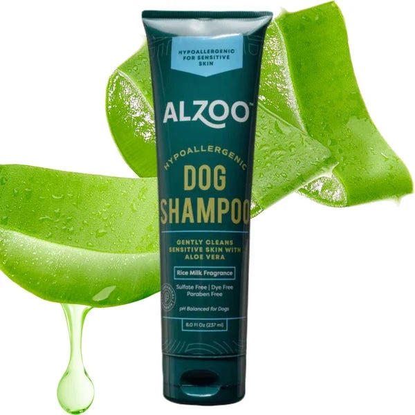 ALZOO Hypoallergenic Dog Shampoo Sensitive Skin Plant-Based 8 oz.