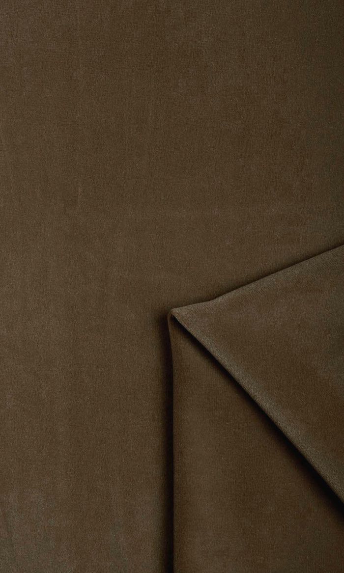 Velvet Window Treatments Fabric By the Metre (Mocha Brown)