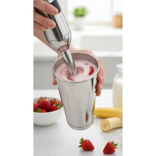 AmeriHome 30 oz Stainless Steel Malt Cup Milkshake Mixer Dishwasher Safe Graduated