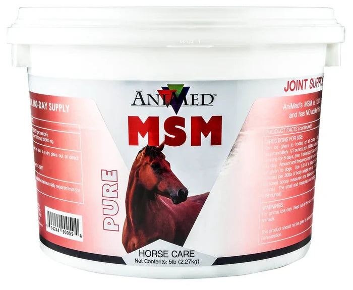 AniMed Pure MSM Horse Joint Supplement Horse Care Support USA Made 5lb.