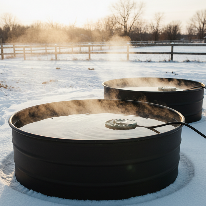 API Automatic Waterer De-Icer 250W Stock Tank Heater Safe Plastic Up to 30 Gal