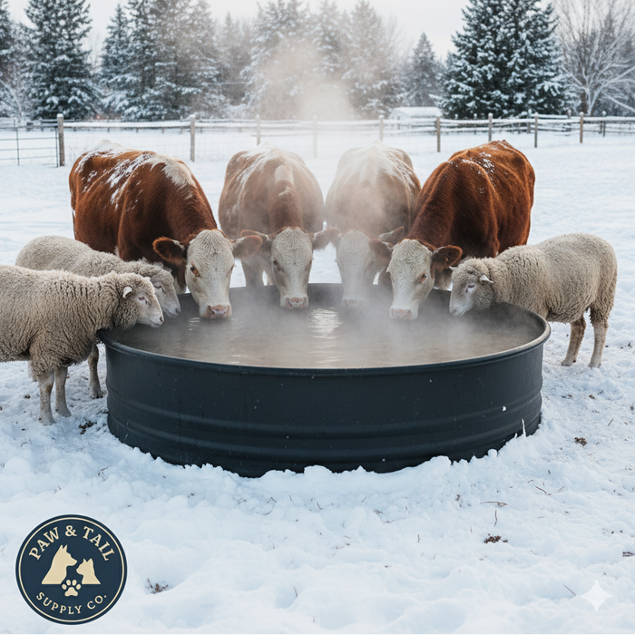 API Stock Tank Water Trough Heater 1500W Pond Drain Plug De-Icer Livestock