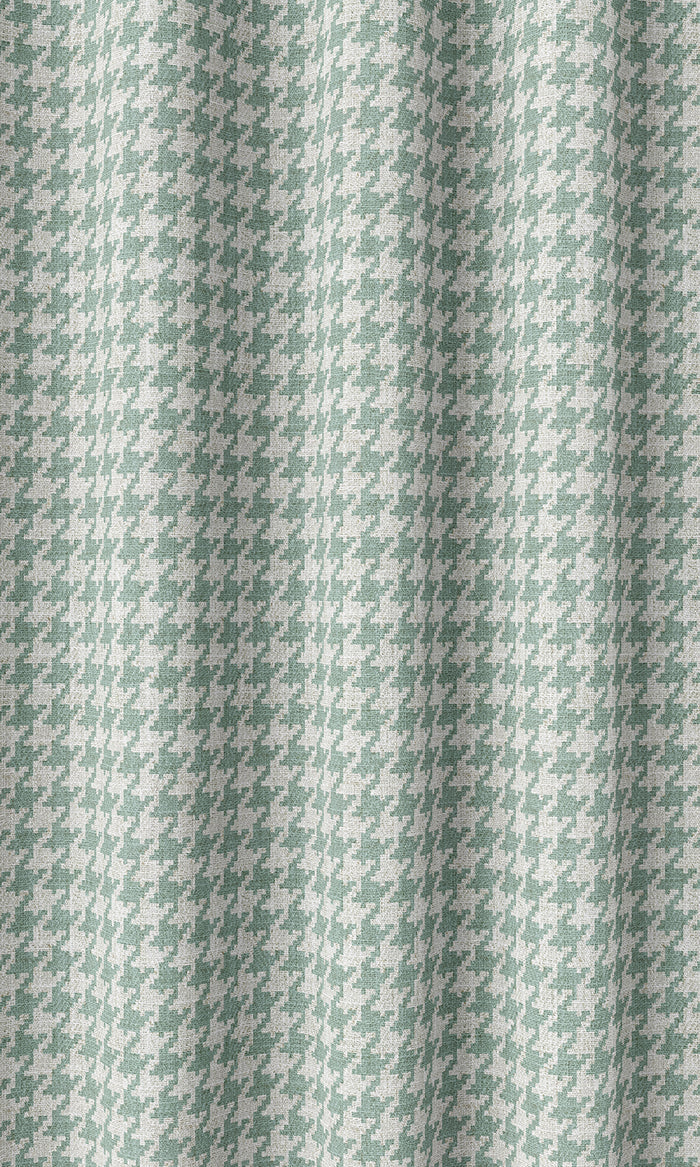 Houndstooth Print Home Décor Fabric By the Metre (Blue/ White)