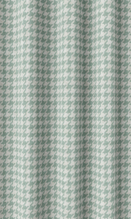 Houndstooth Print Home Décor Fabric By the Metre (Blue/ White)