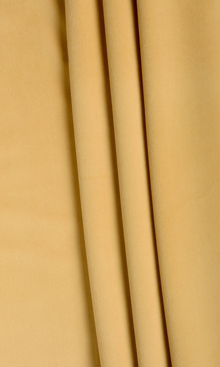 Velvet Curtains / Drapes / Window Drapery Panels (Pale Yellow)