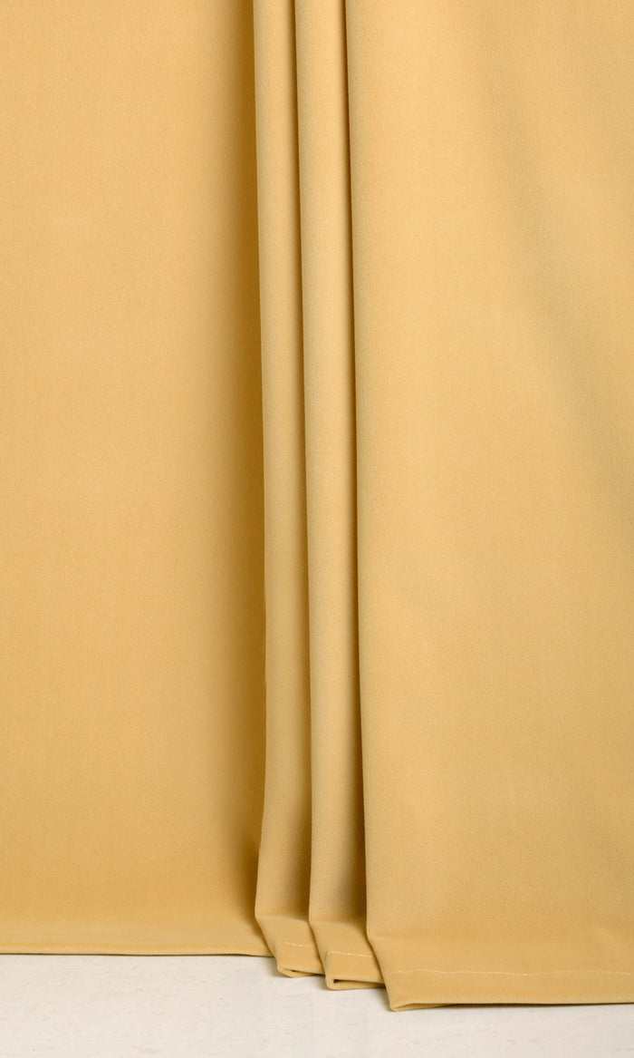 Velvet Made-to-Measure Curtains (Pale Yellow)