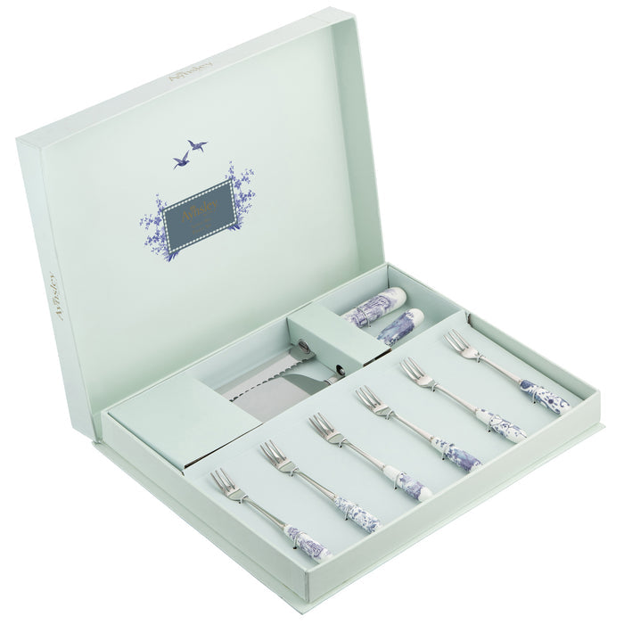Aynsley Archive Blue Pastry Set