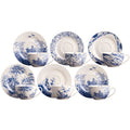 Aynsley Archive Blue Teacups & Saucers Set of 6