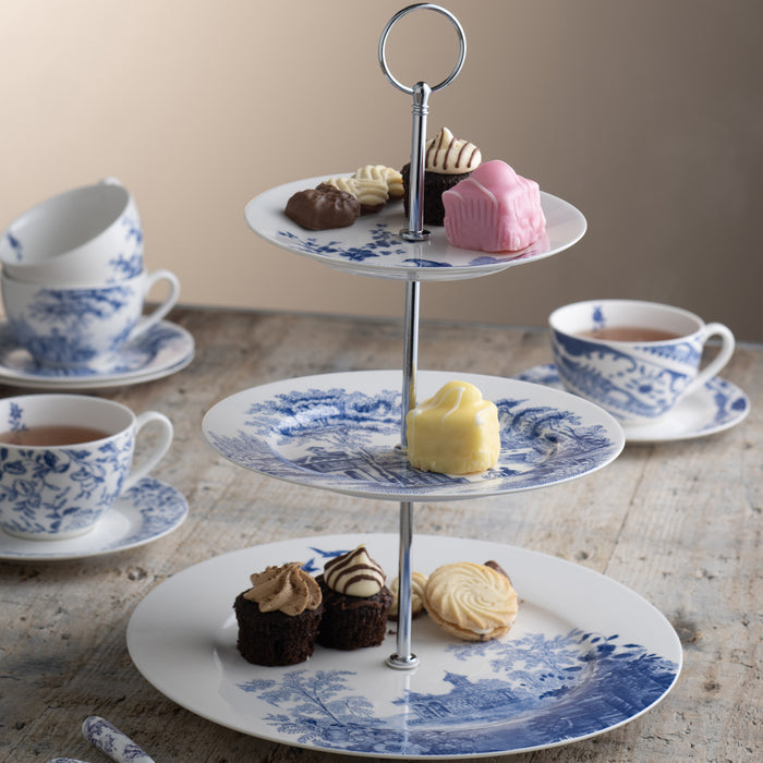 Aynsley Archive Blue Three Tier Cakestand