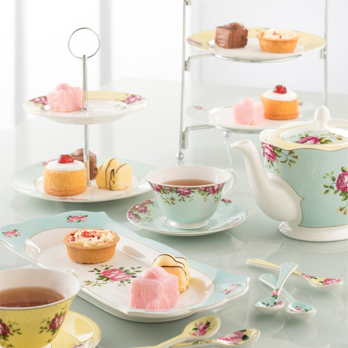 Aynsley Archive Rose Footed Mug Set