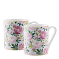 Aynsley Pink Peony Mugs - Pair