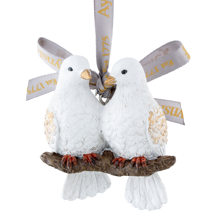 Aynsley Two Turtle Doves Hanging Ornament