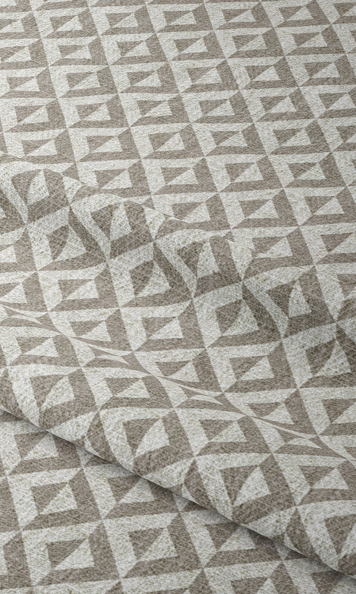 Geometric Print Window Treatments Fabric By the Metre (Grey/ White)