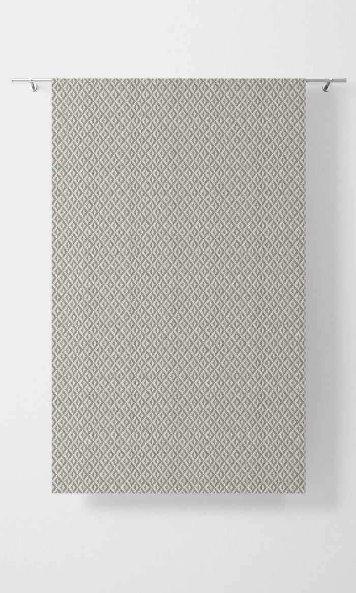 Geometric Print Home Textile Fabric Material By the Metre (Grey/ White)