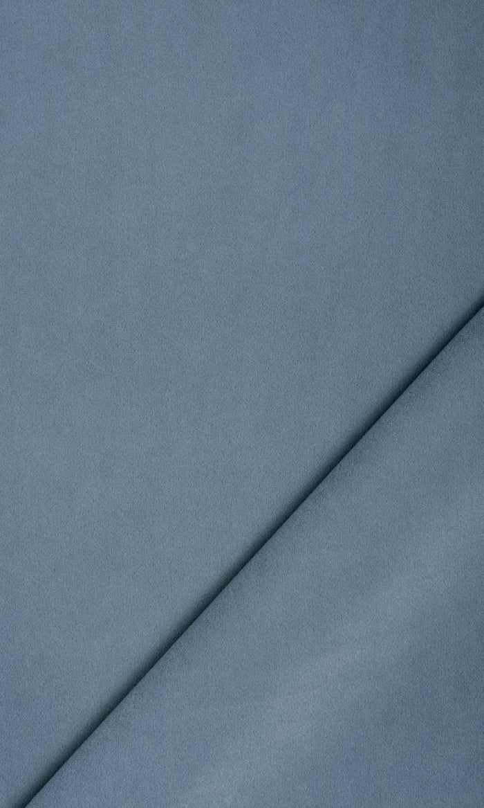 Velvet Window Treatments Fabric By the Metre (Grey/ Blue)