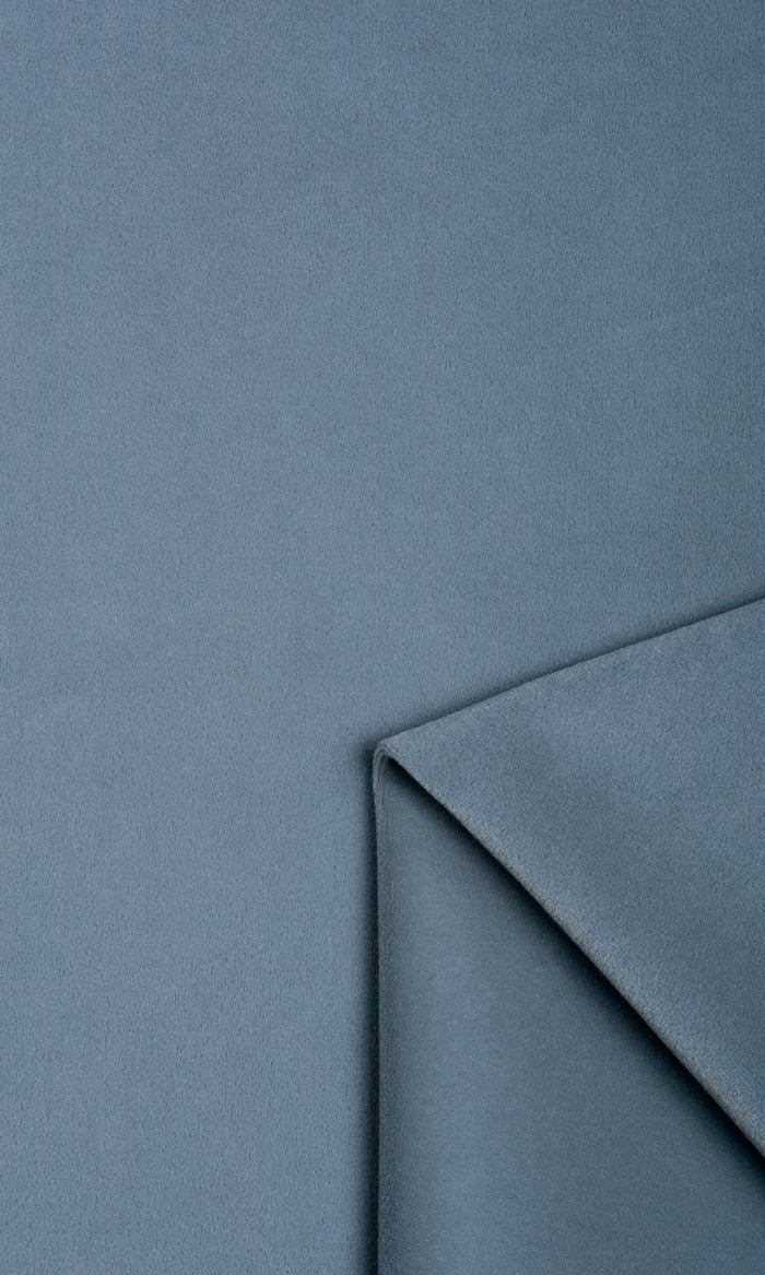 Velvet Home Textile Fabric Material By the Metre (Grey/ Blue)