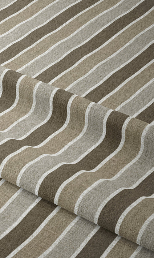 Striped Drapes for Living, Bedroom, Kitchen, Bathroom (Beige/ Brown/ Grey)