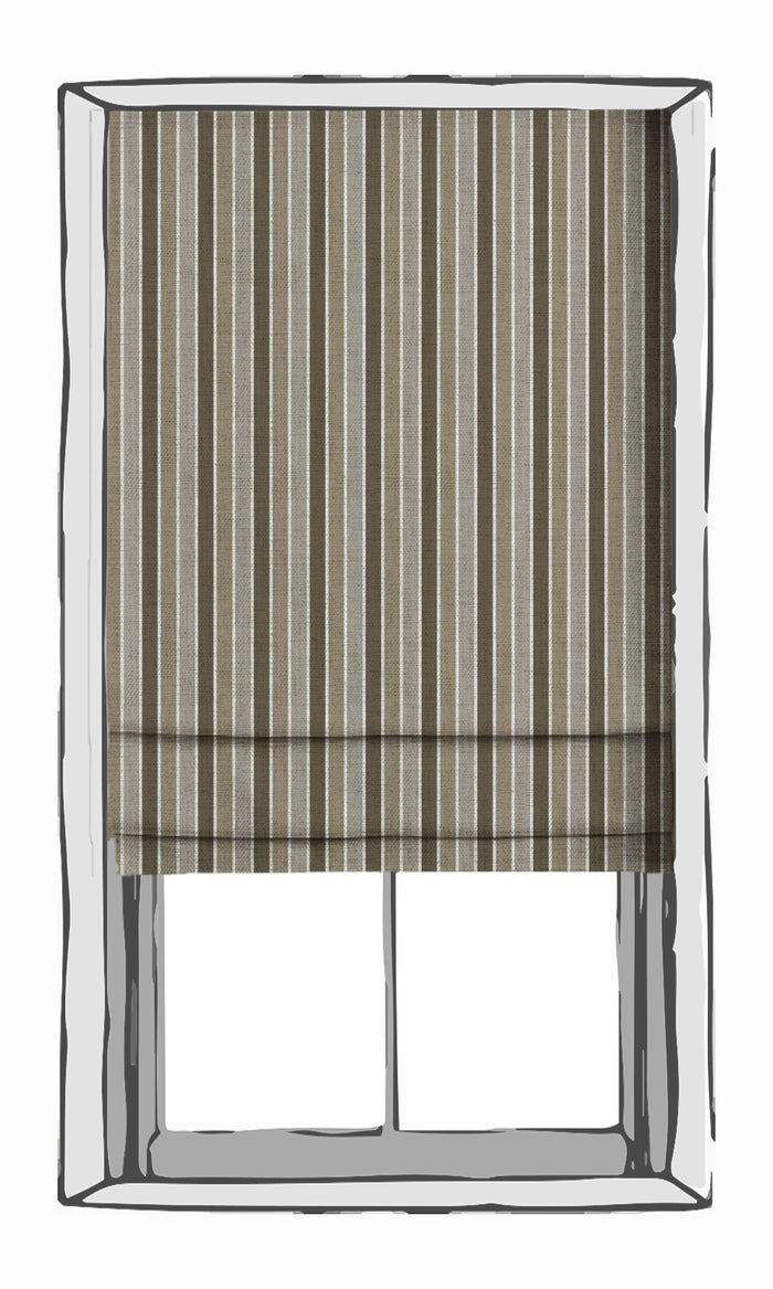 Striped Drapes (Beige/ Brown/ Grey) Extra Long Short Wide