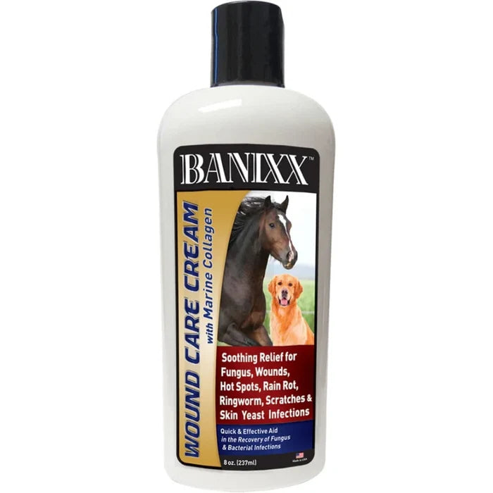 Banixx Pet Care Cream with Marine Collagen 8 oz – Skin & Coat Care – Non-Sticky – USA Made