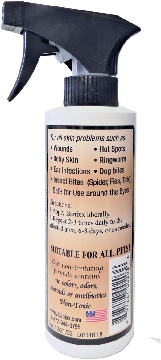 Banixx Pet Care Spray 8 oz – Skin & Coat Care Solution – USA Made