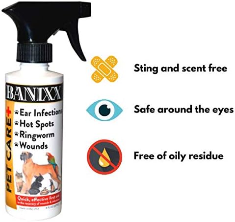 Banixx Pet Care Spray 8 oz – Skin & Coat Care Solution – USA Made