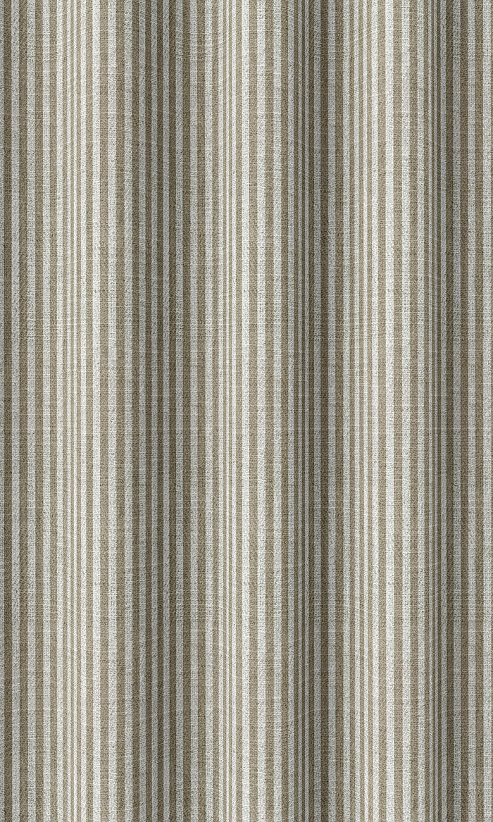 Striped Print Curtains (Brown/ Beige)