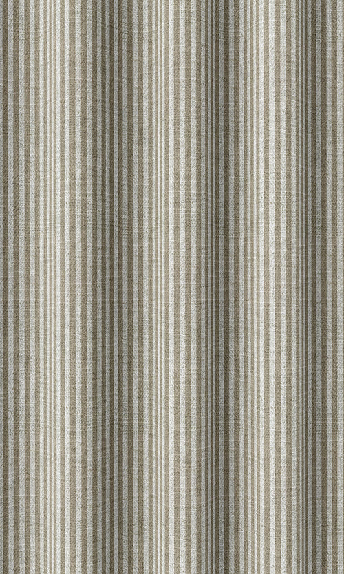 Striped Print Curtains (Brown/ Beige)