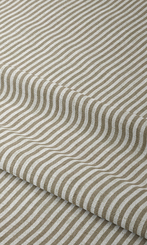 Striped Print Curtains for Living, Bedroom, Kitchen, Bathroom (Brown/ Beige)