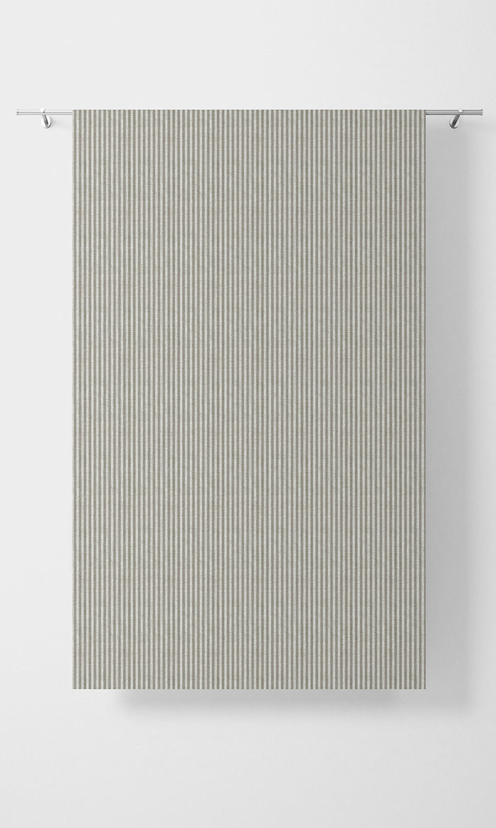 Modern Striped Pinch Pleat, Rod Pocket, Eyelet Curtains (Grey/ White)